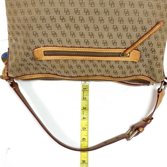 DOONEY and Bourke DB Monogram canvas slouch Satchel in Natural Beige - Picture 16 of 16
